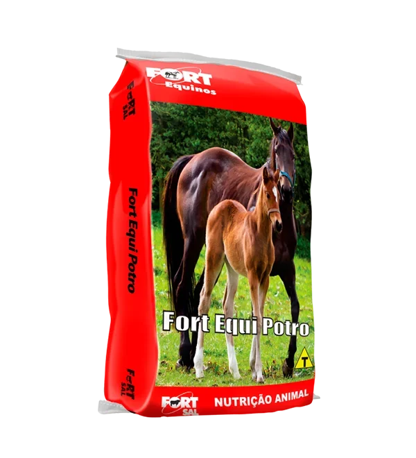 Embalagem da ração Fort Equi Potro, da FortSal